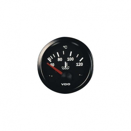 Manomètre VDO Température Eau 120° Vision Diamètre 52 Fond Noir - 1