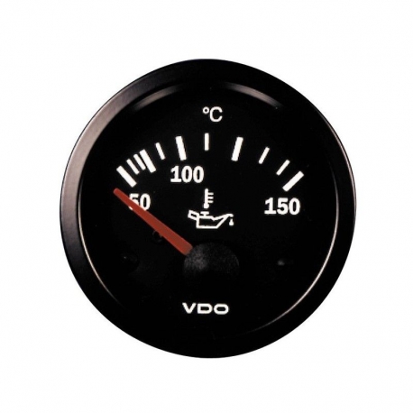 Température d'Huile 150° VDO VISION Diamètre 52mm Fond Noir - 1