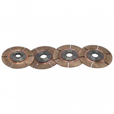 Quadri-disque métallique TILTON 5.5" 6 patins et 6 rivets TILTON - 1