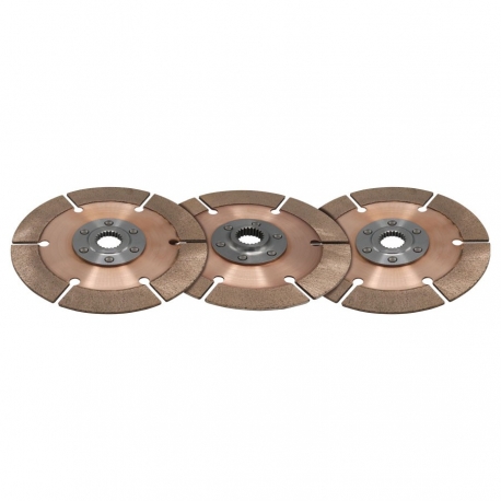 Tri-disque métallique TILTON 7,25" 6 patins et 6/8 rivets TILTON - 1