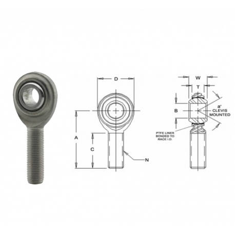 Rotule FK Droite SCM-MT FK - 1