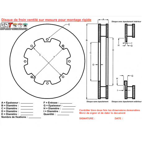 Outils de mesure pour disque de frein