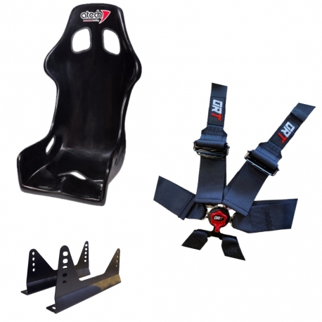 Kit baquet fibre Atech + Harnais ORT - 1