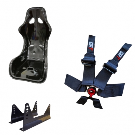 Kit baquet fibre ORT + Harnais ORT - 1