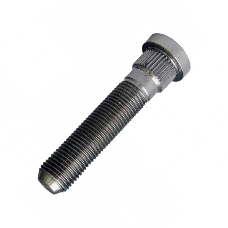 Goujon Cannelé M12x1.5 - Longueur Filetage 50 Mm - Diamètre Moleté 14.3 Mm - Acier Classe 10.9 Zinc - Pour Jantes Auto - 7